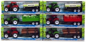 Traktor med trailer stor